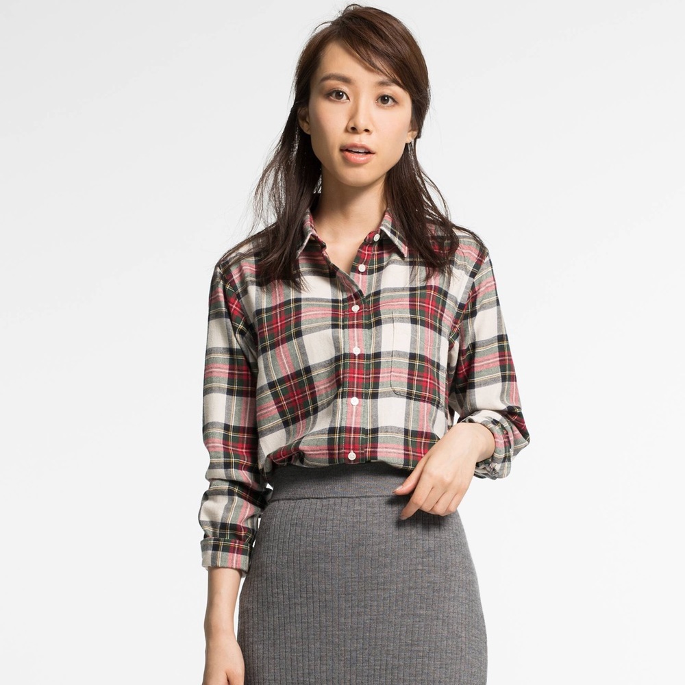 Uniqlo plaid flannel shirt